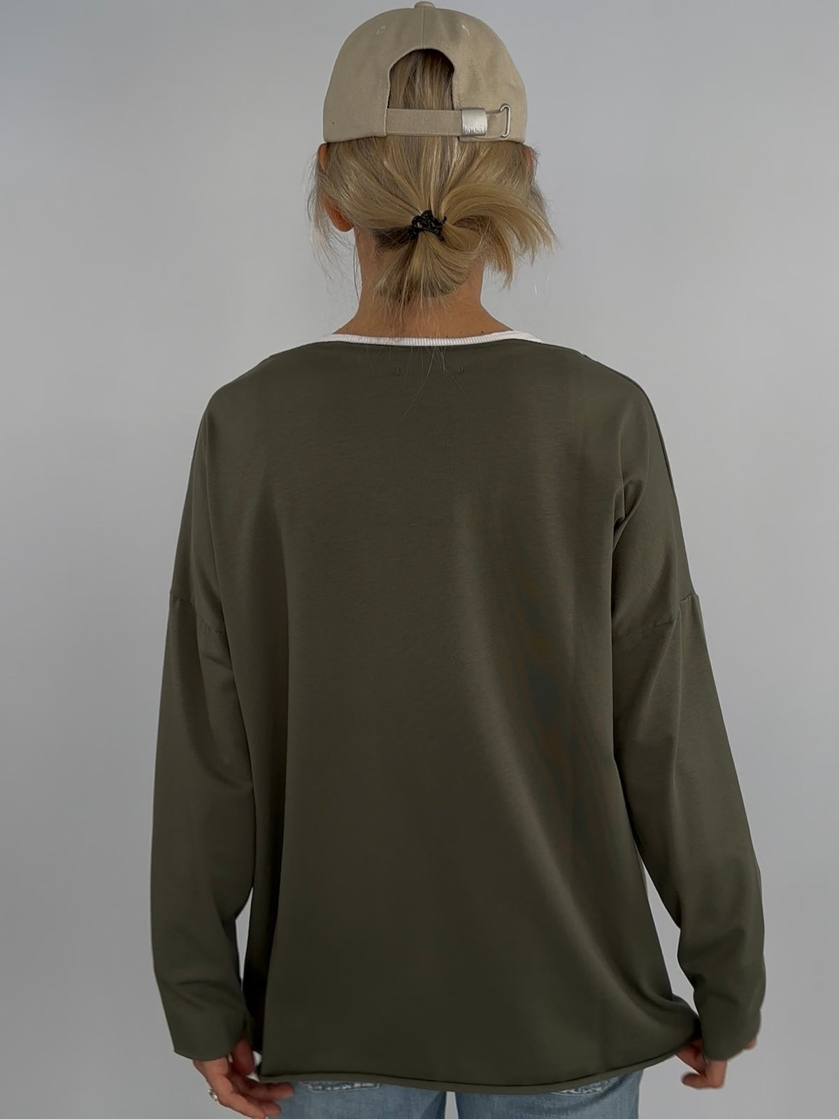Basic Shirt Sandra in Grün