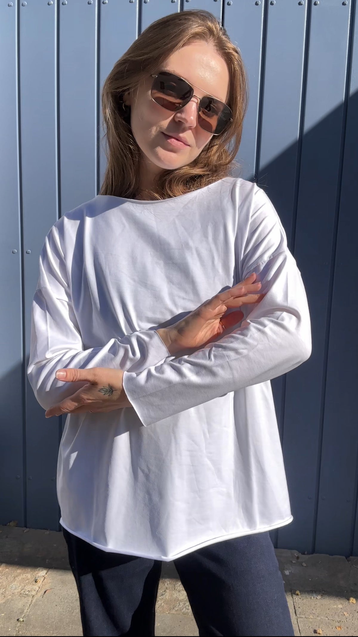 Basic Shirt Sandra in Weiss