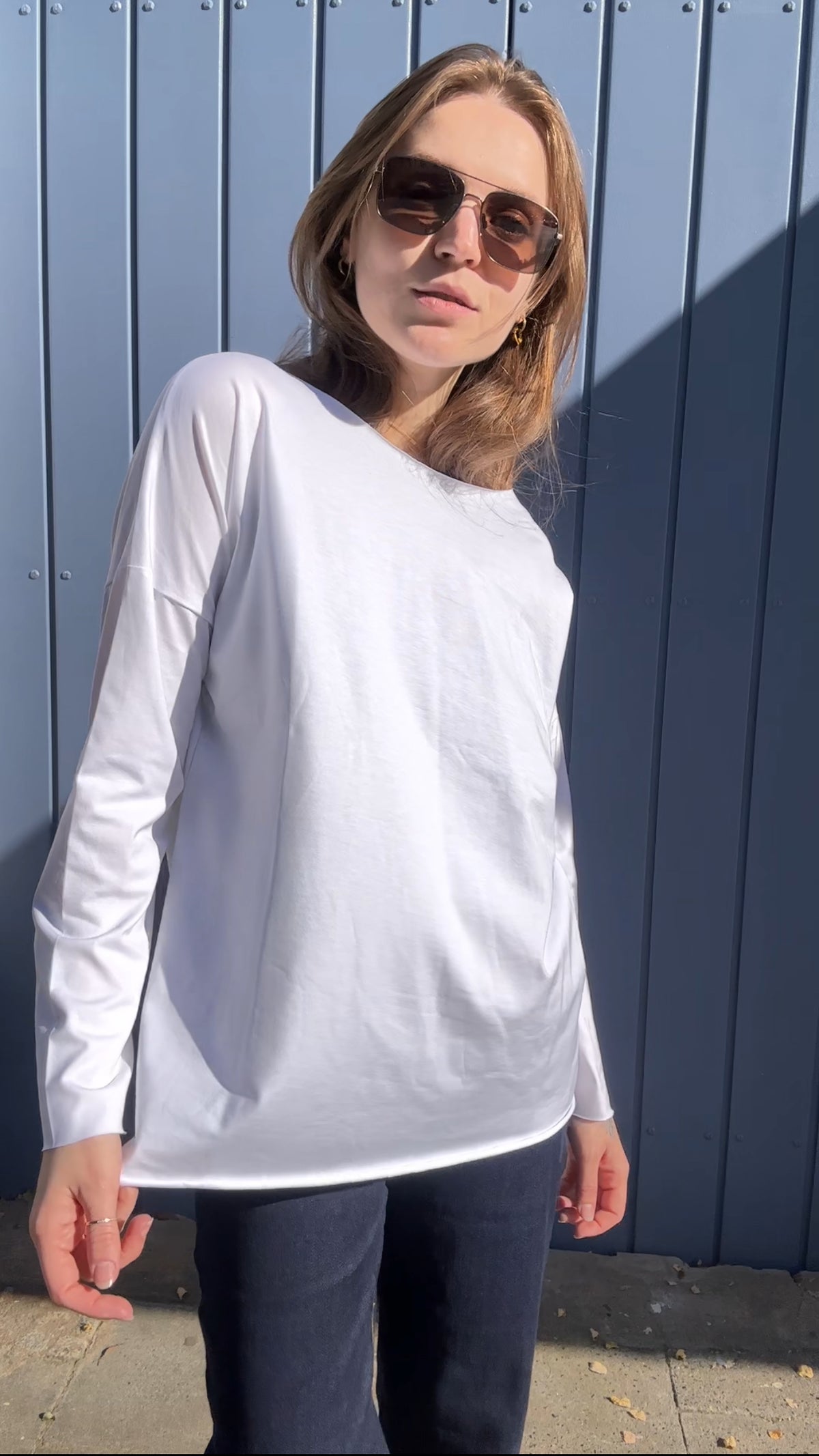 Basic Shirt Sandra in Weiss