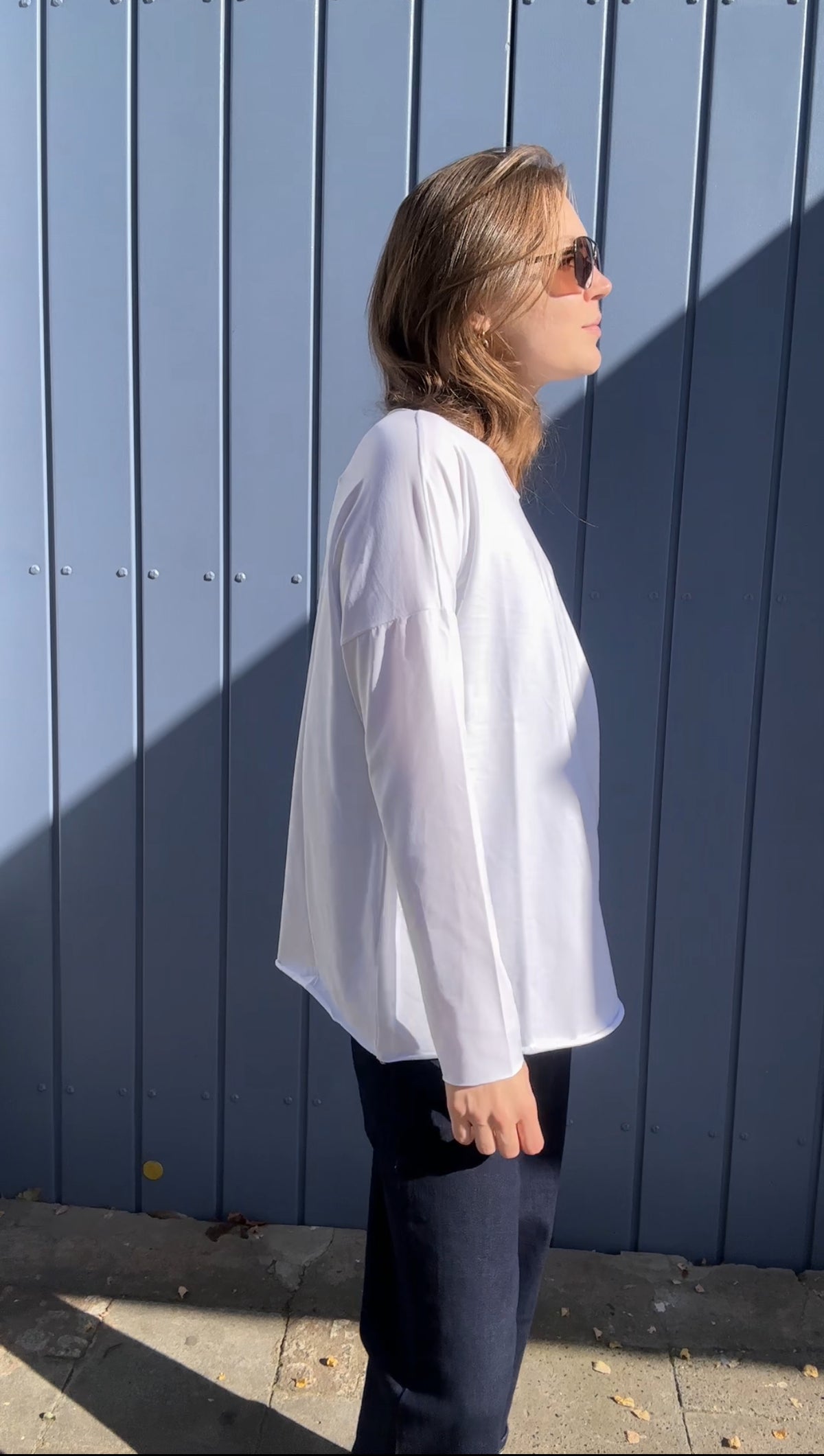 Basic Shirt Sandra in Weiss