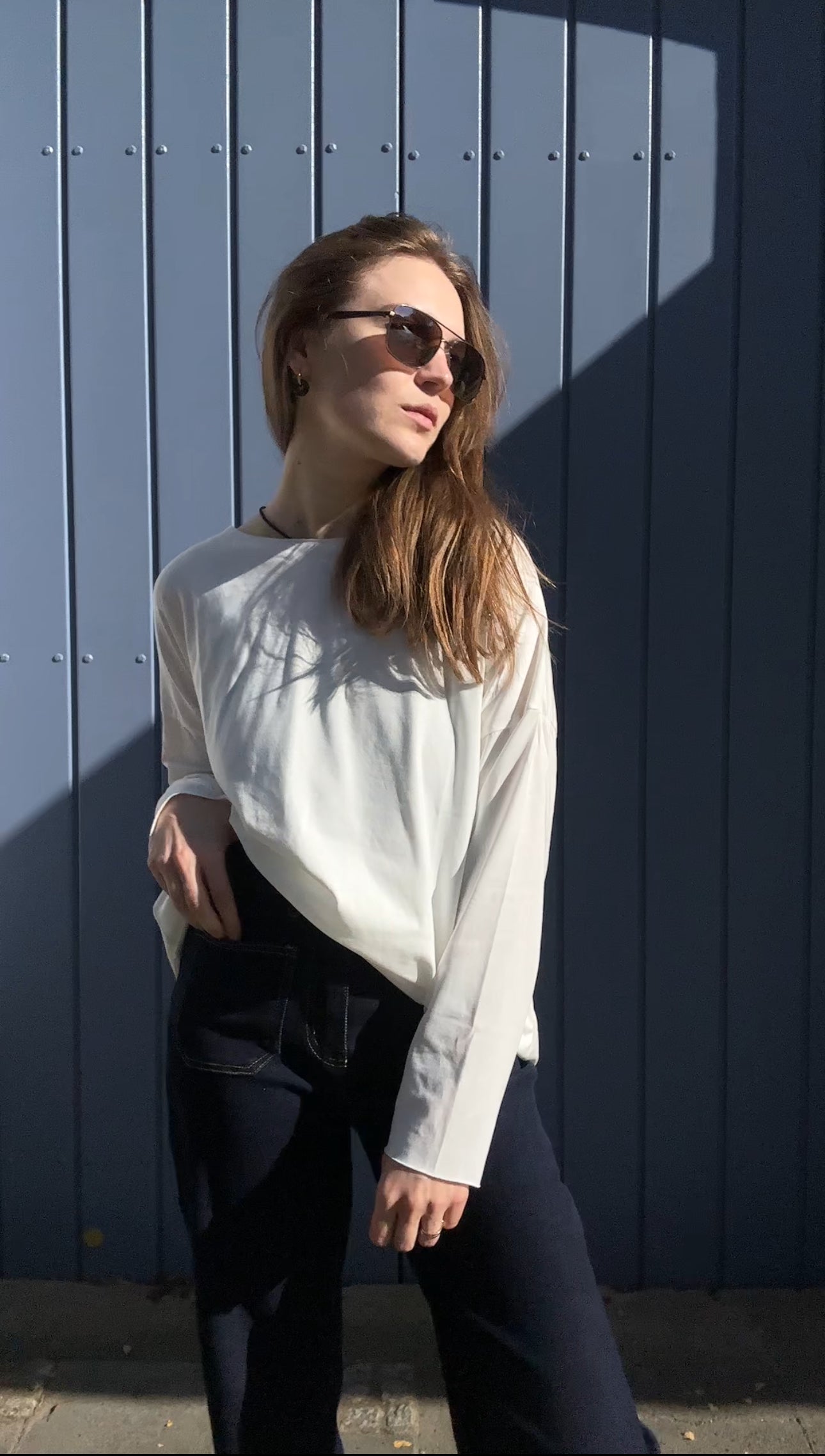 Basic Shirt Sandra Nr. 2 in Creme