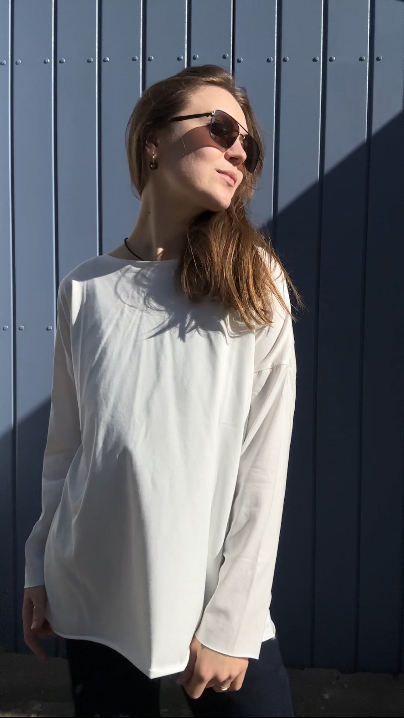 Basic Shirt Sandra Nr. 2 in Creme
