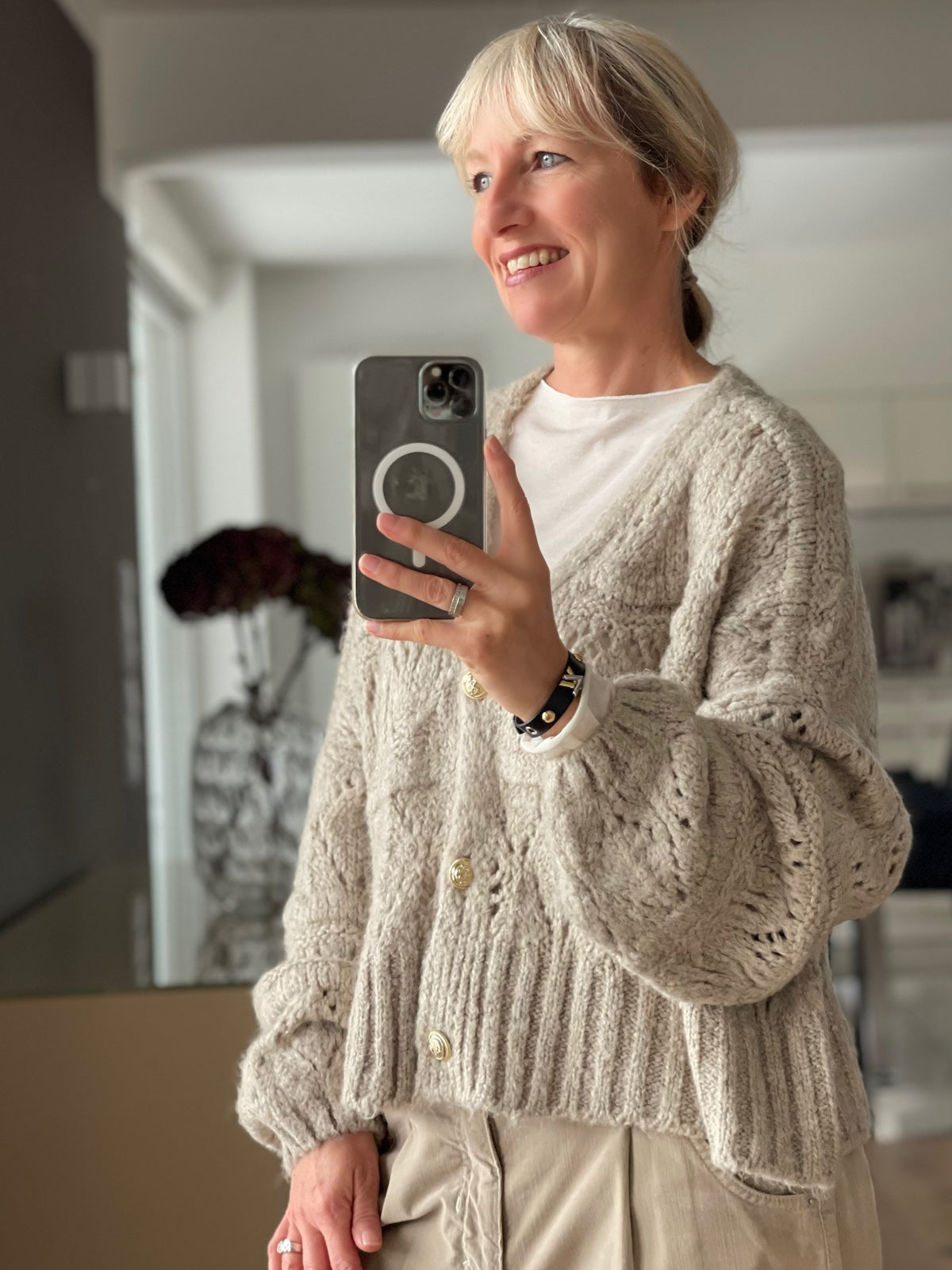 Cardigan Stella in Schlamm