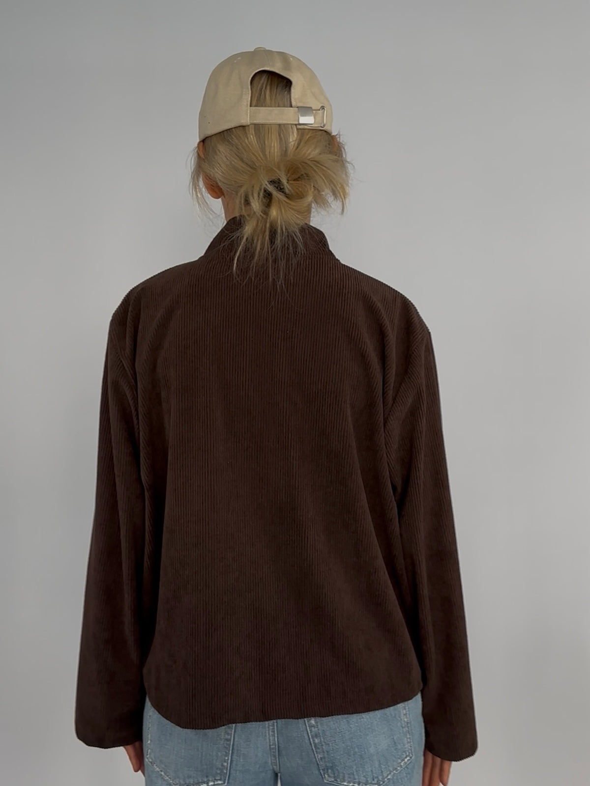 Cordjacke Cordula in Braun