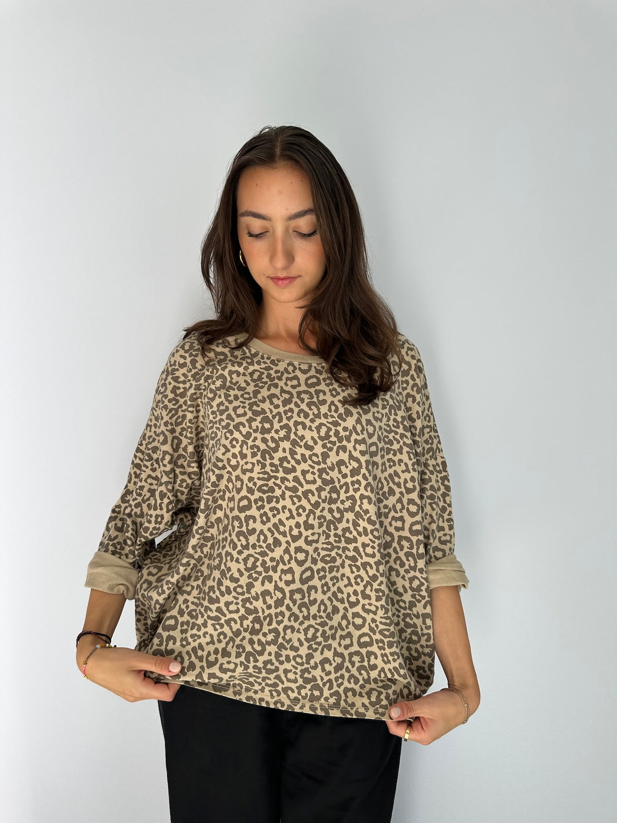 Sweatshirt Kate in Leo Schlamm