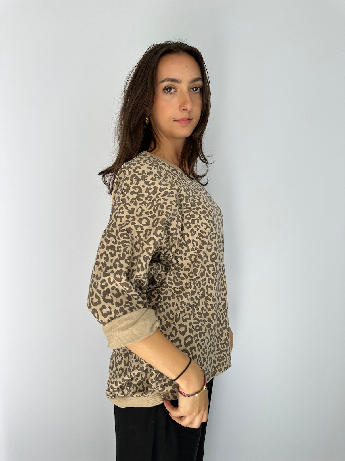 Sweatshirt Kate in Leo Schlamm
