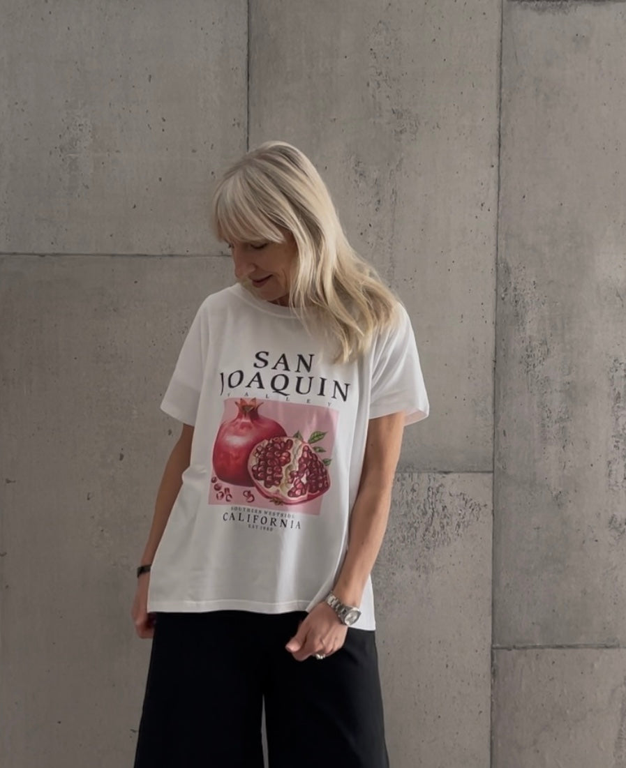 T-Shirt Isa mit Aufdruck Granatapfel