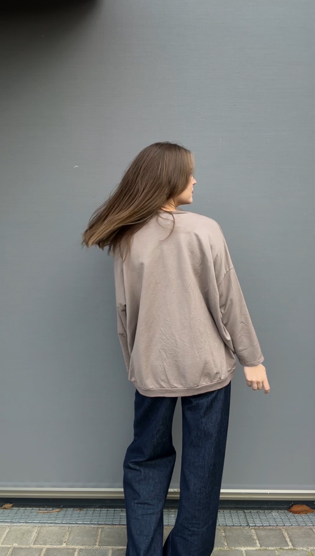 Sweatshirt Kate Nr. 1 in Taupe