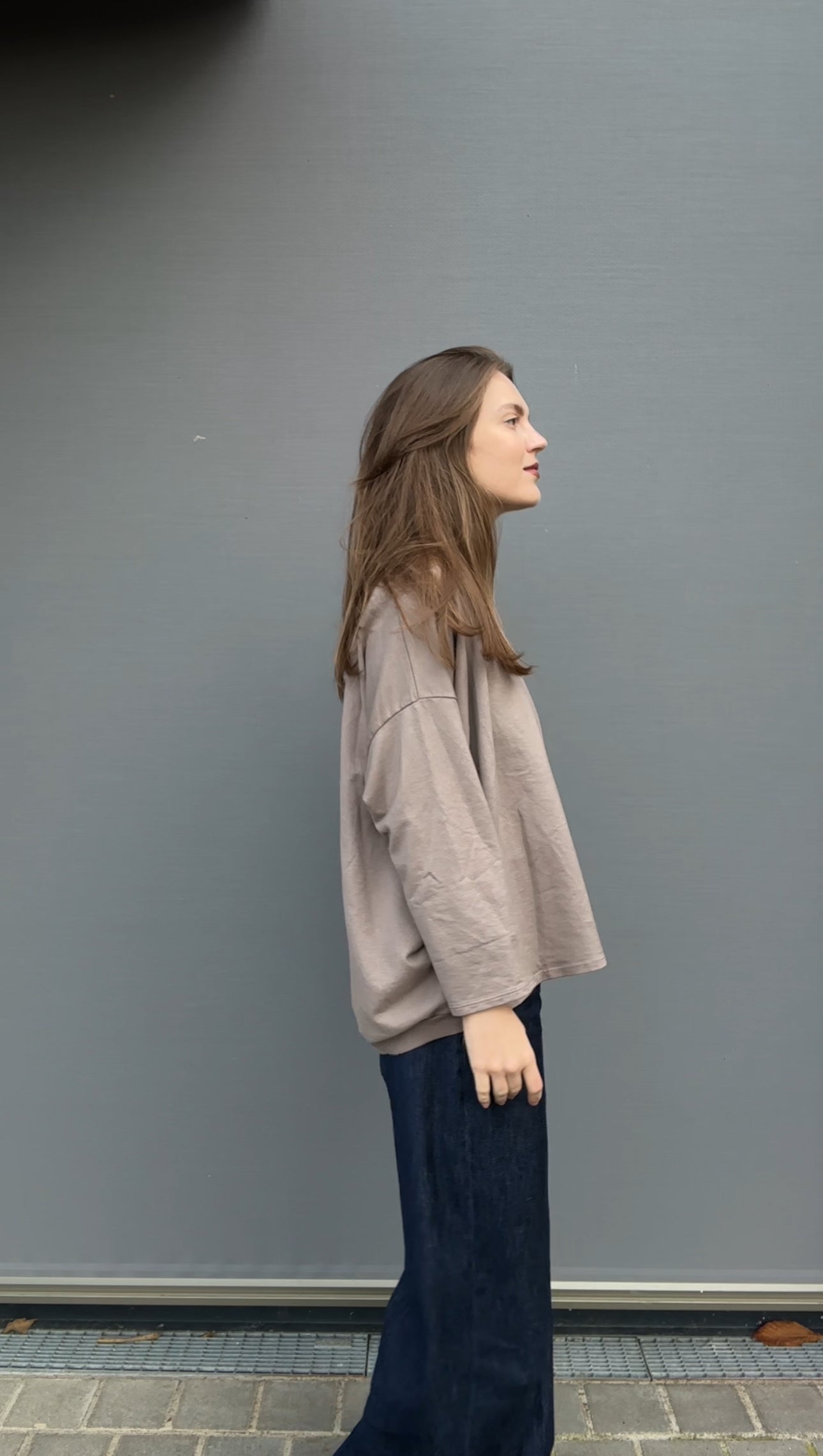 Sweatshirt Kate Nr. 1 in Taupe