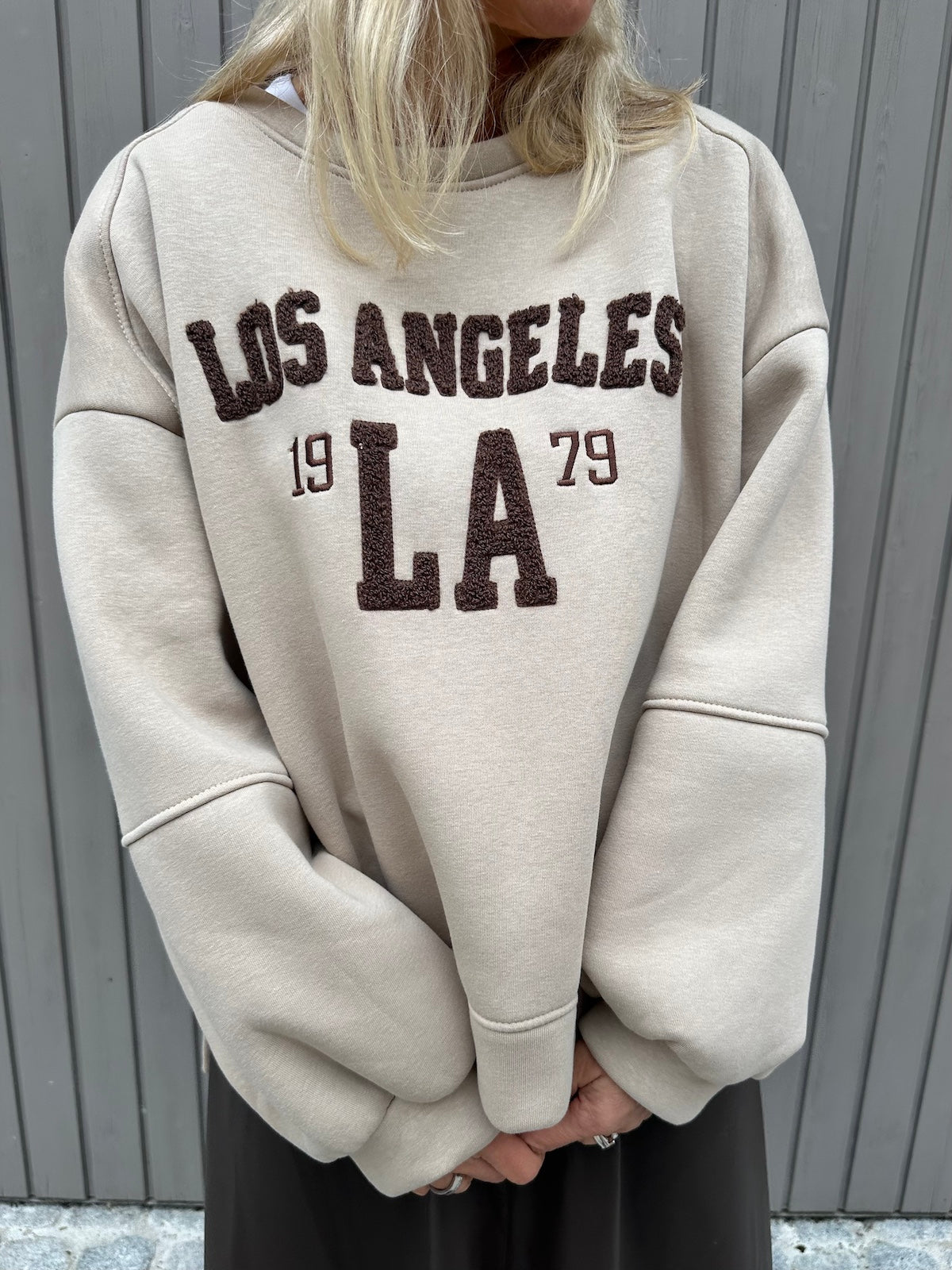 Sweatshirt Los Angeles in Beige