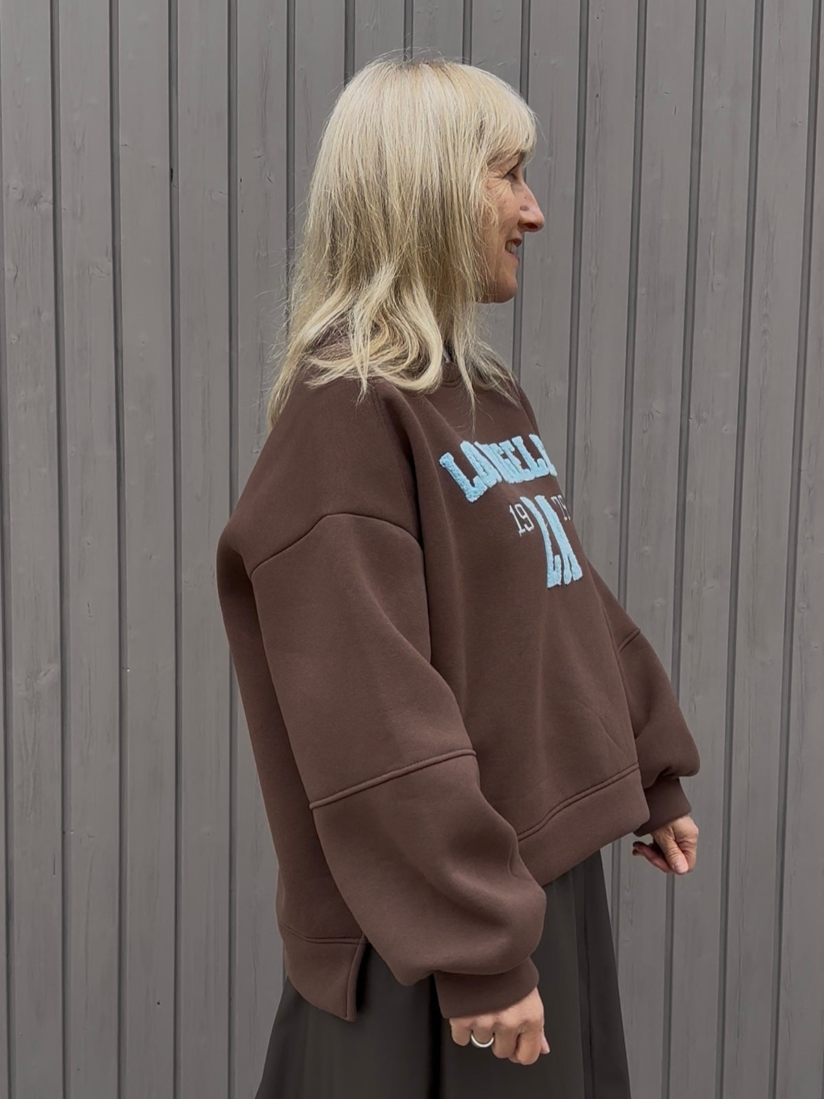 Sweatshirt Los Angeles in Braun