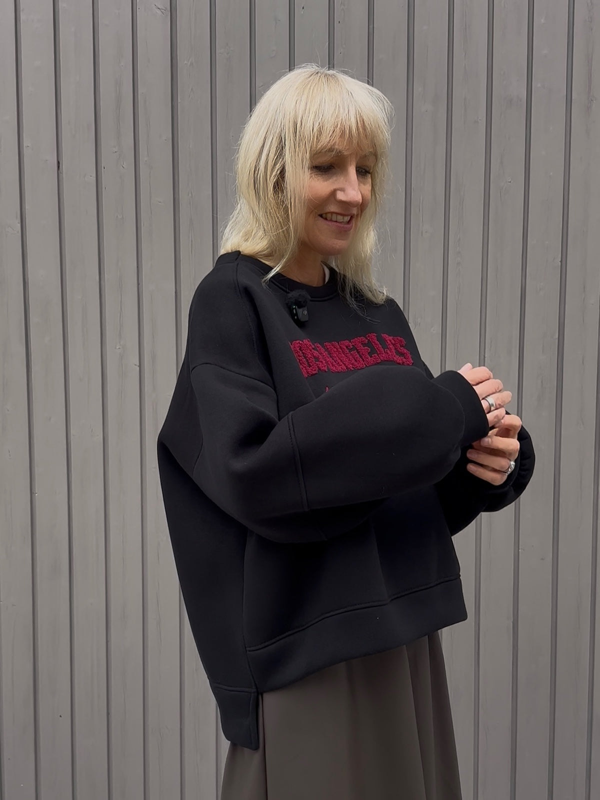 Sweatshirt Los Angeles in Schwarz