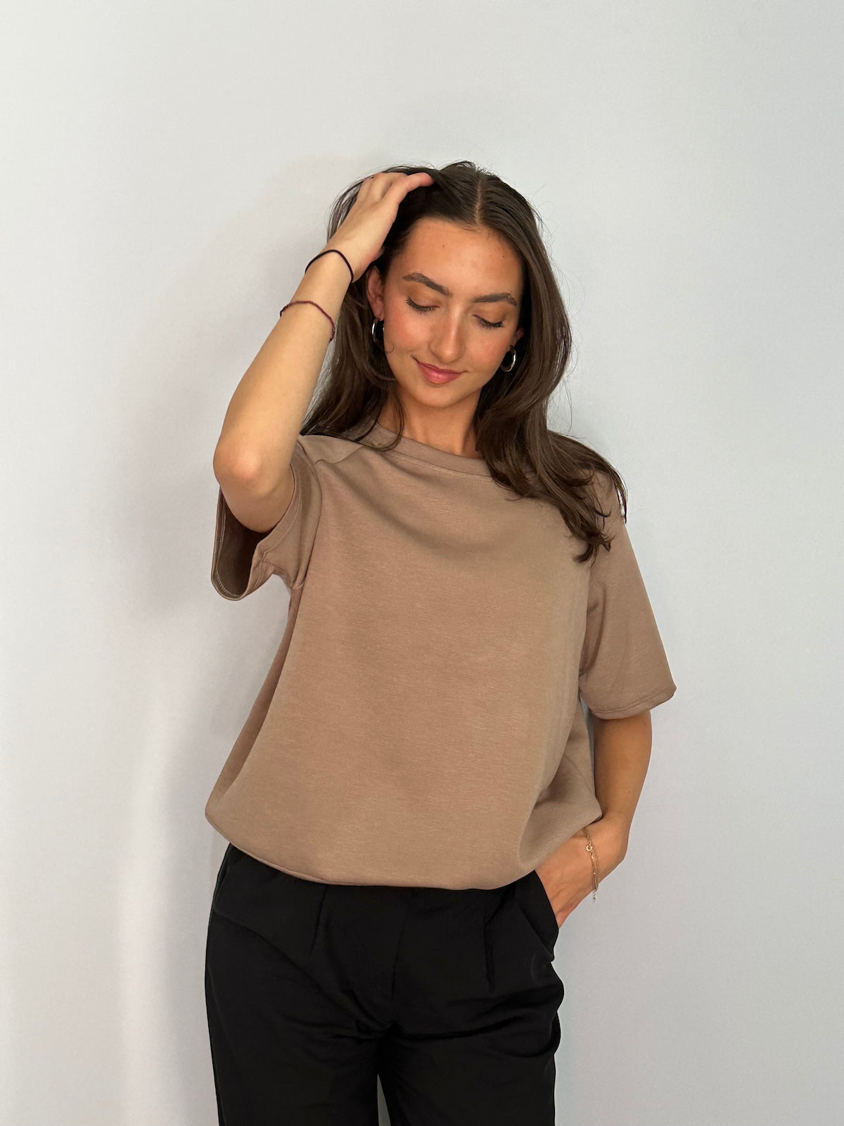 T-Shirt Olivia in Cappuccino
