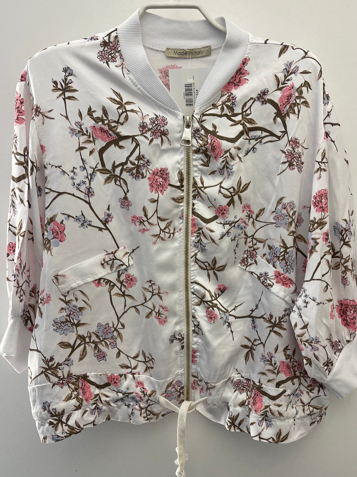 Jacke Rose mit Blumenmuster in Weiss