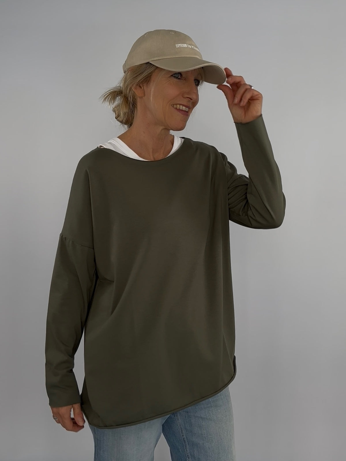 Basic Shirt Sandra in Grün