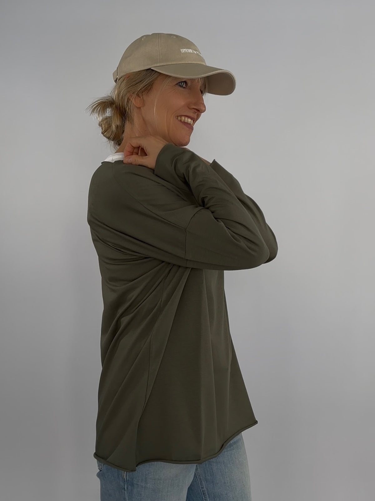 Basic Shirt Sandra in Grün
