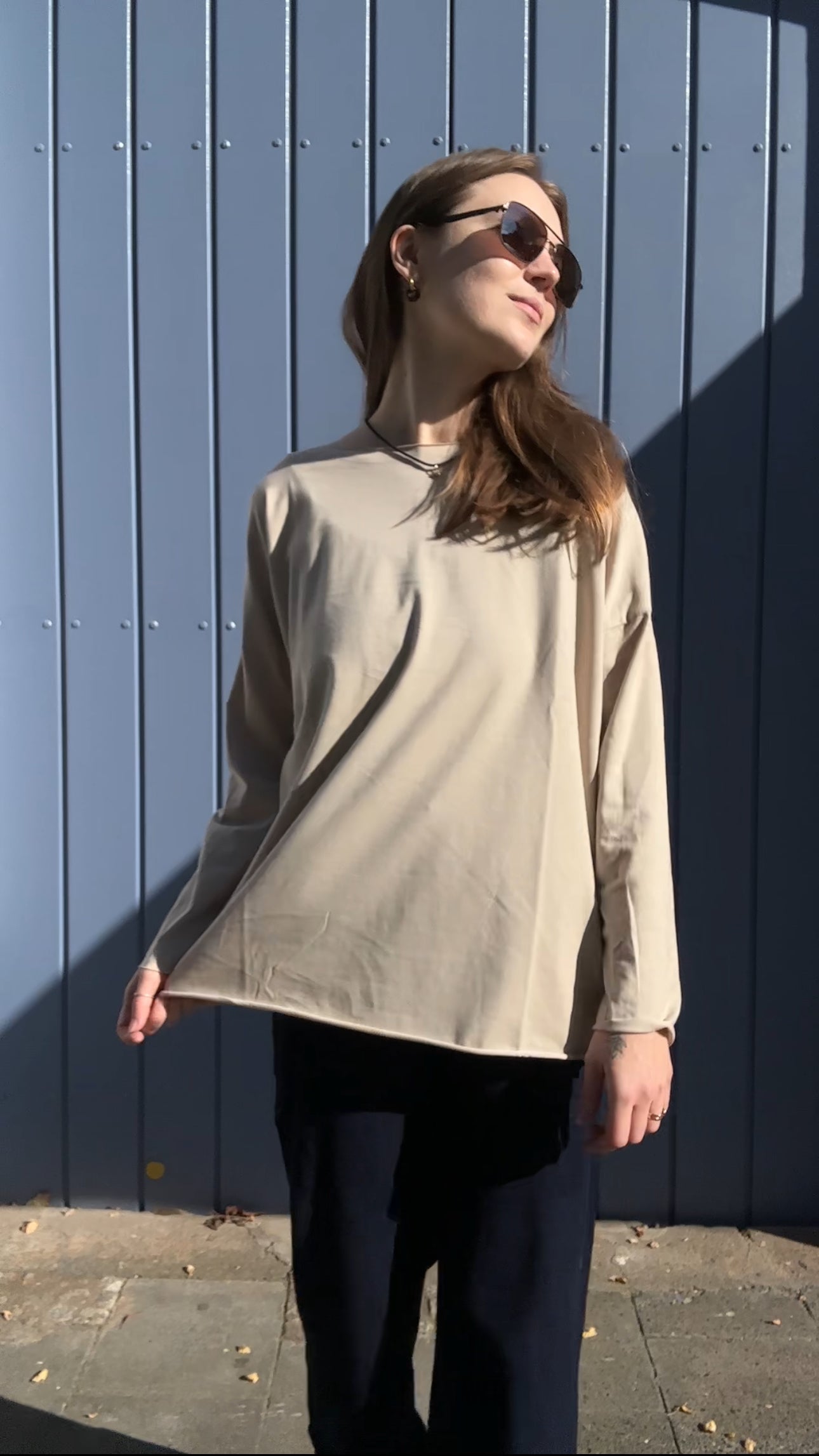 Basic Shirt Sandra Nr. 3 in Beige