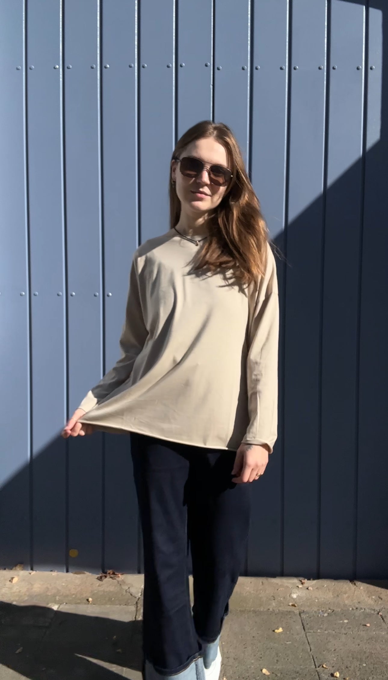 Basic Shirt Sandra Nr. 3 in Beige