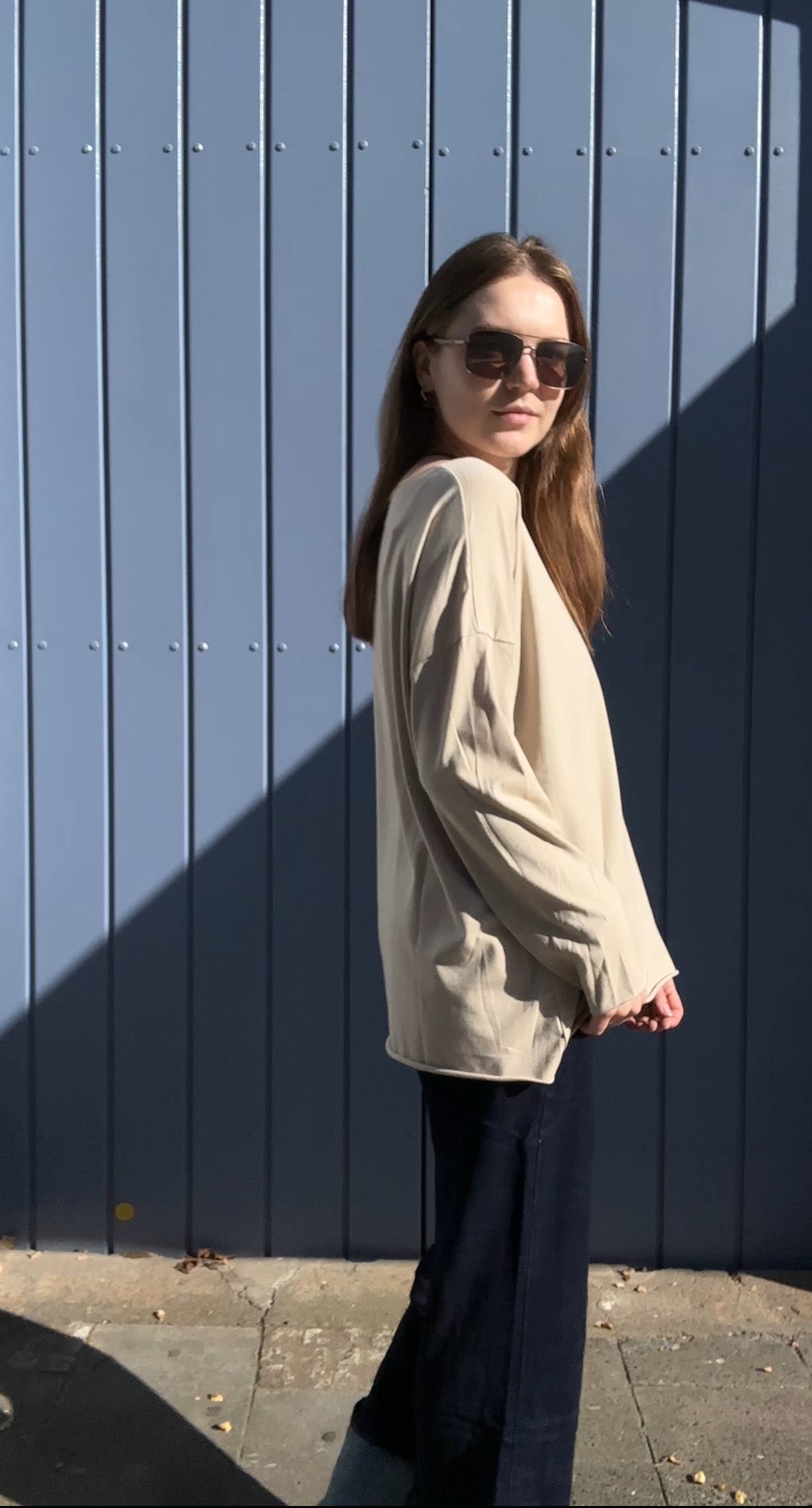 Basic Shirt Sandra Nr. 3 in Beige