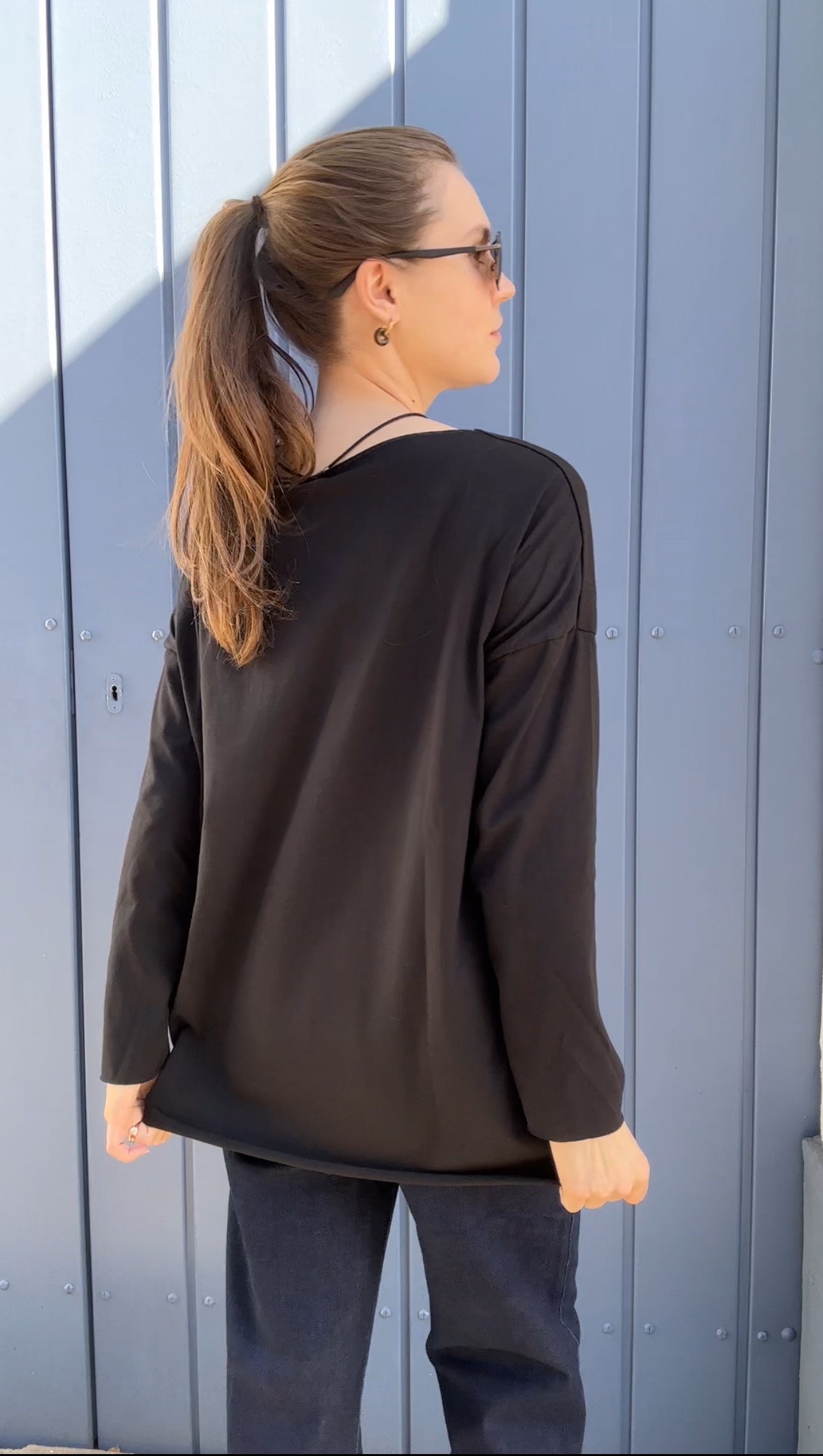 Basic Shirt Sandra Nr. 5 in Schwarz