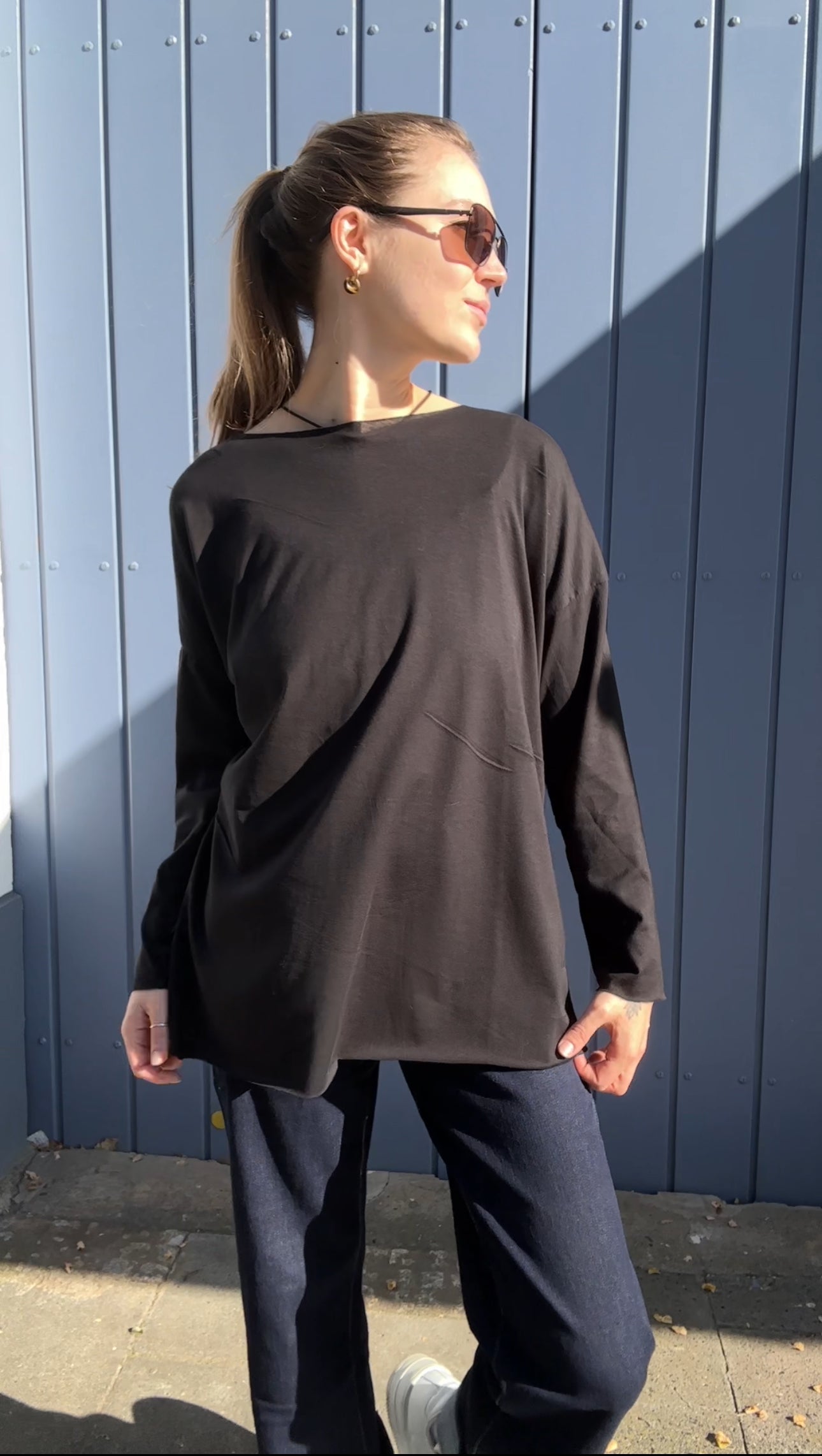 Basic Shirt Sandra Nr. 5 in Schwarz