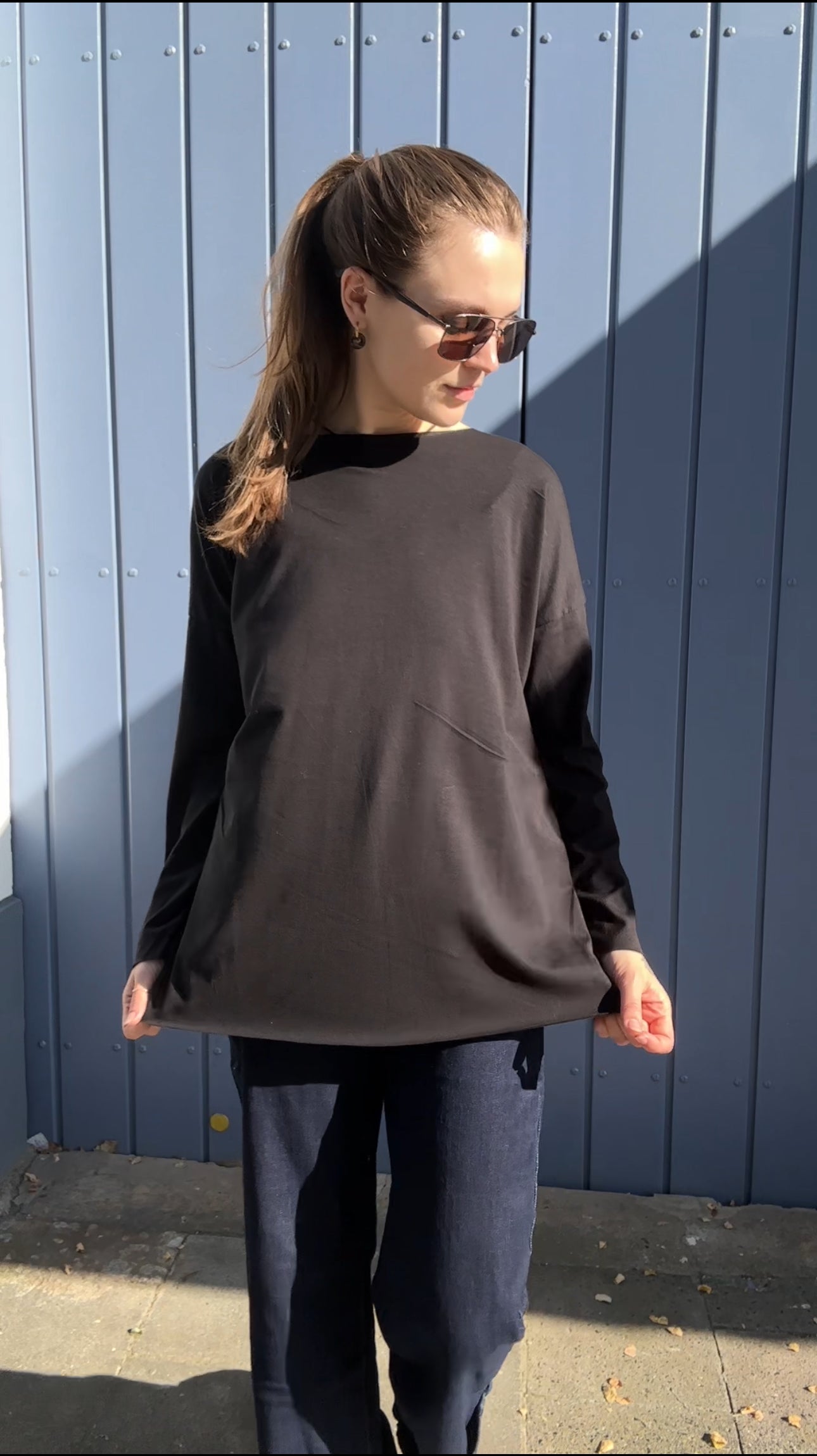 Basic Shirt Sandra Nr. 5 in Schwarz