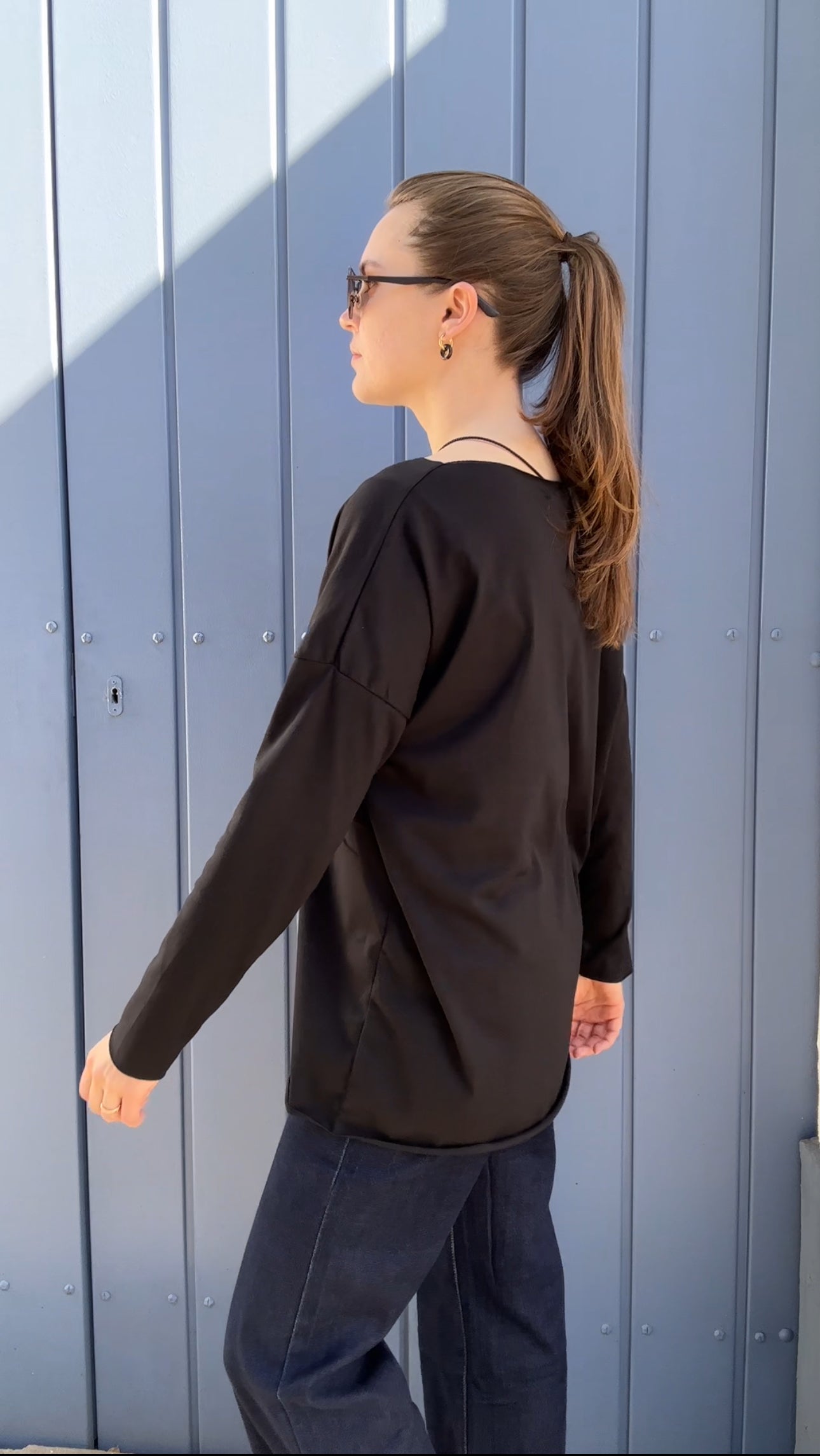 Basic Shirt Sandra Nr. 5 in Schwarz