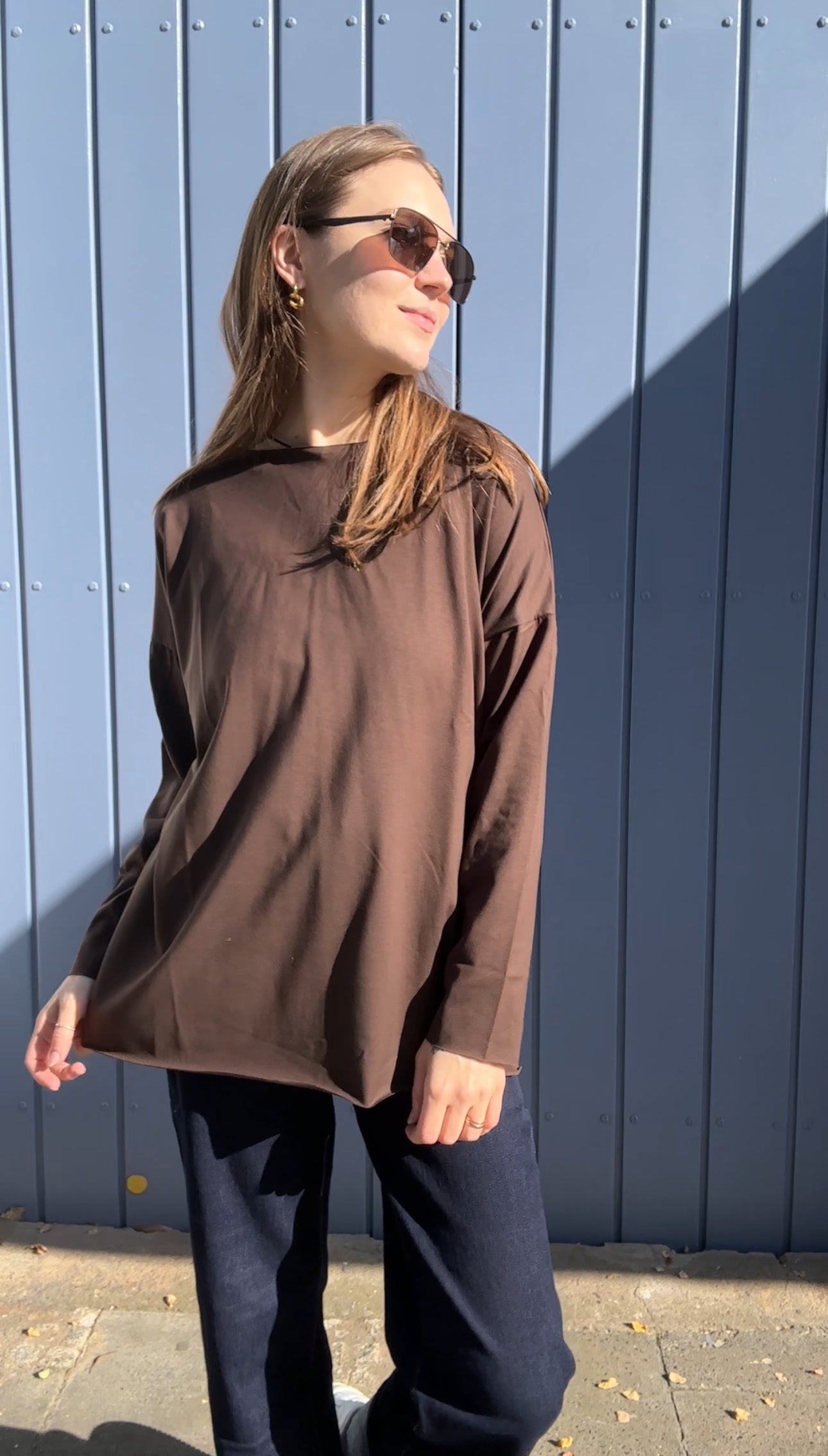 Basic Shirt Sandra Nr. 6 in Schoko