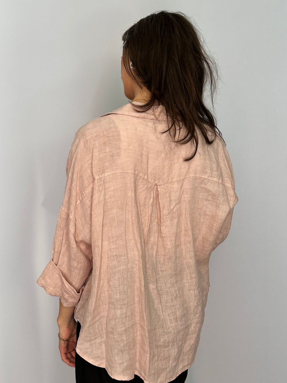 Bluse Aria in Leinen in Rose