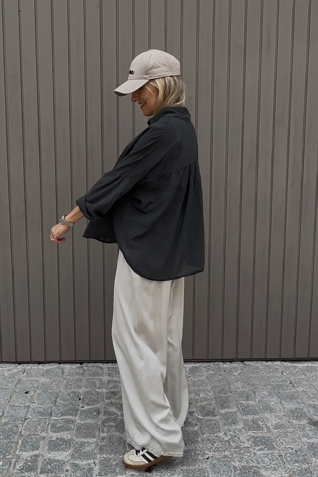 Bluse Resi in der Farbe Asphalt