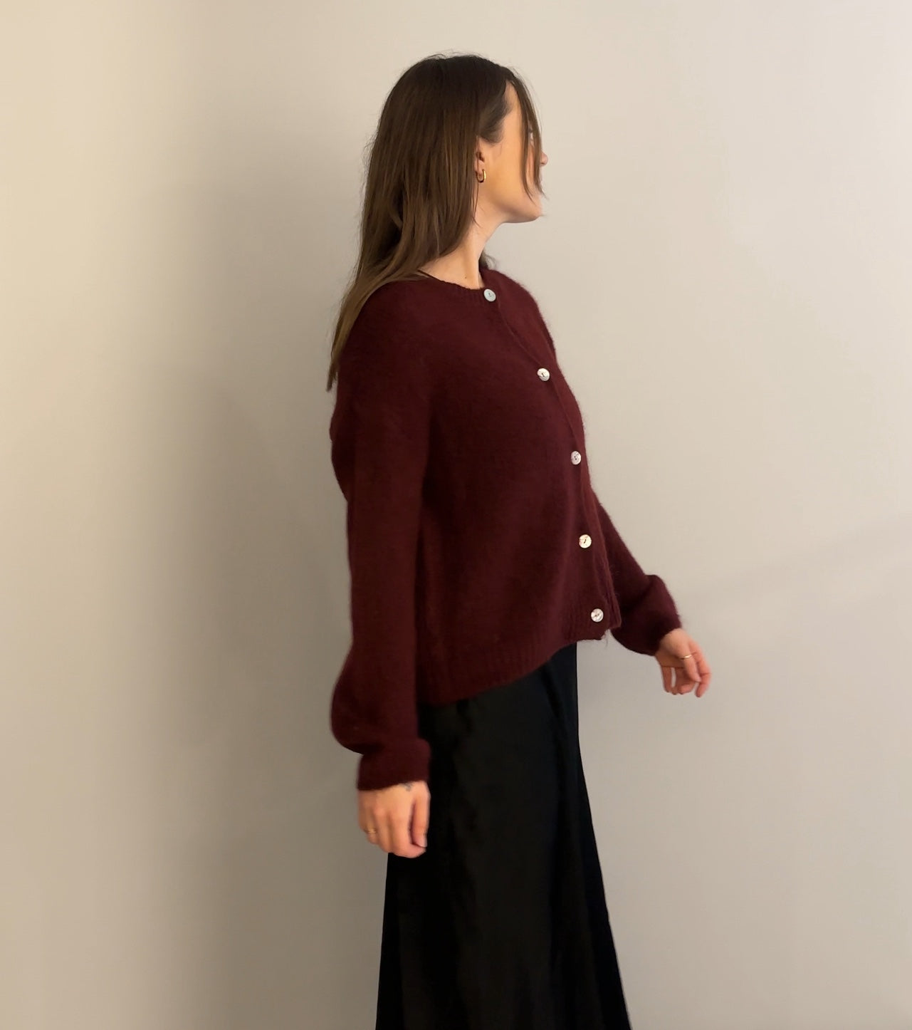 Cardigan Katrin Nr. 4 in Burgund