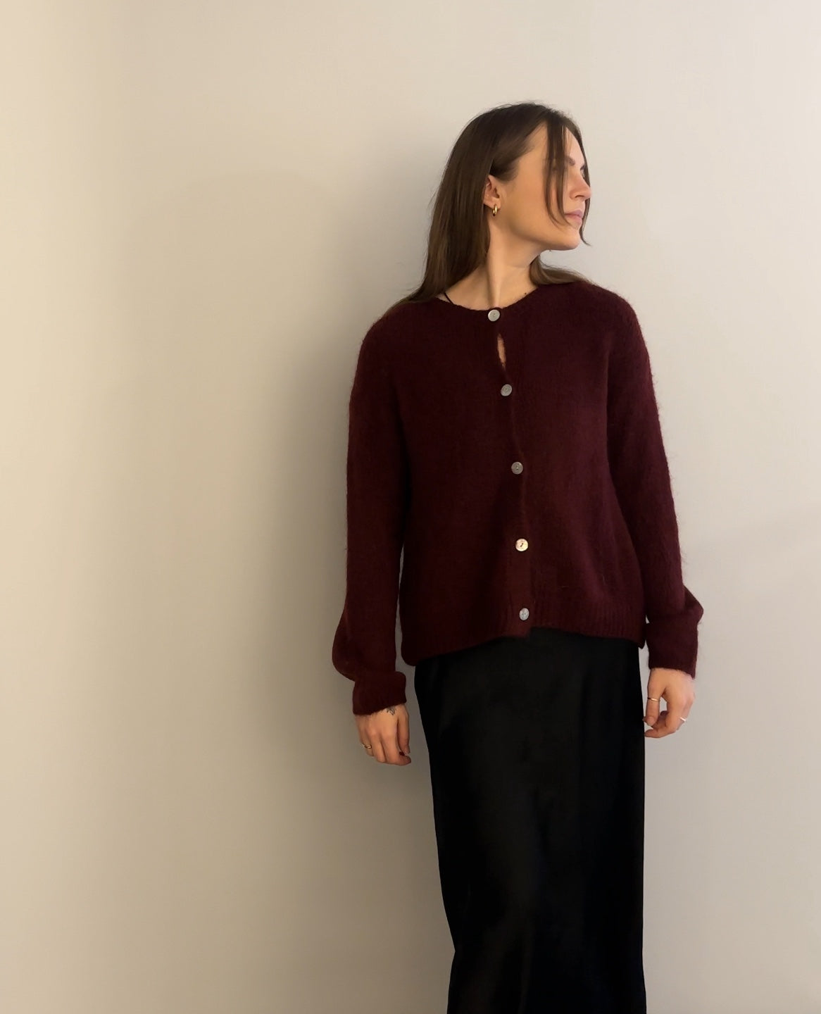 Cardigan Katrin Nr. 4 in Burgund