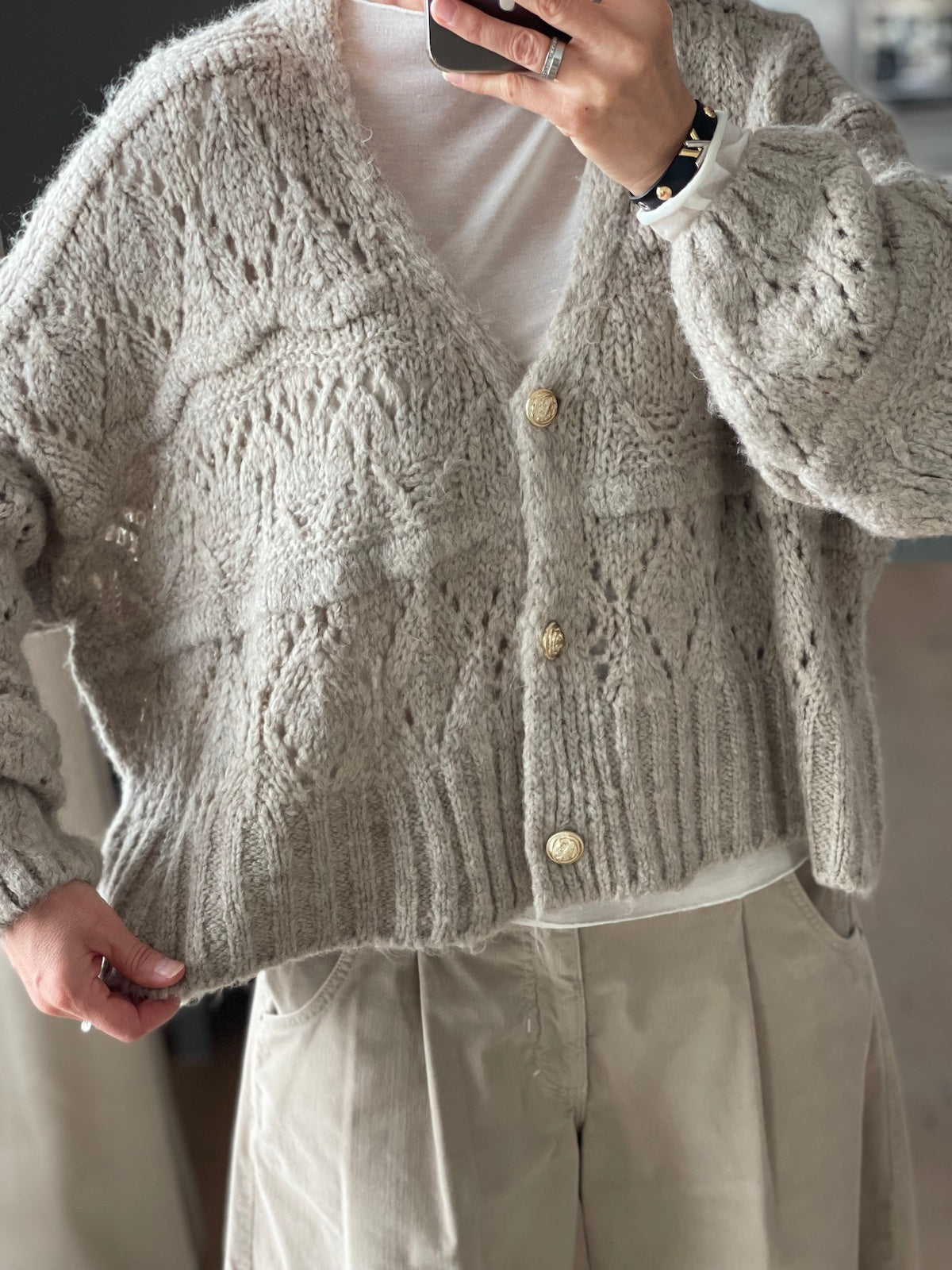 Cardigan Stella in Schlamm