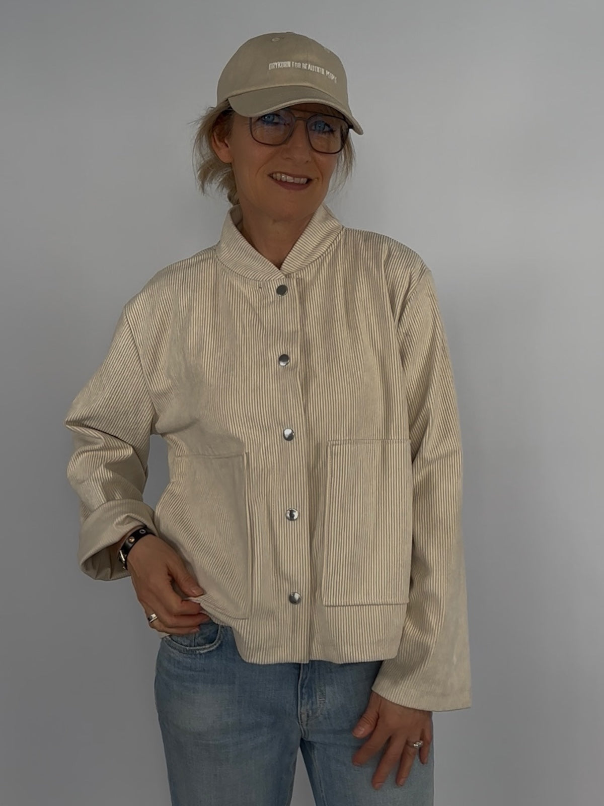 Cordjacke Cordula in Beige