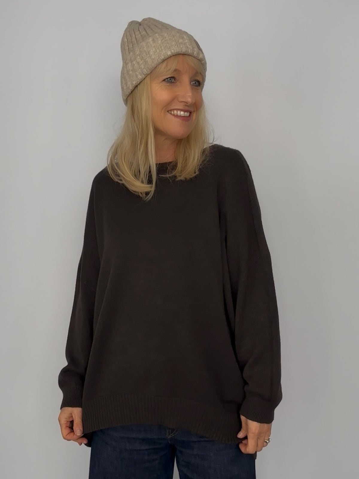 Pullover Lindsay in Dunkelbraun