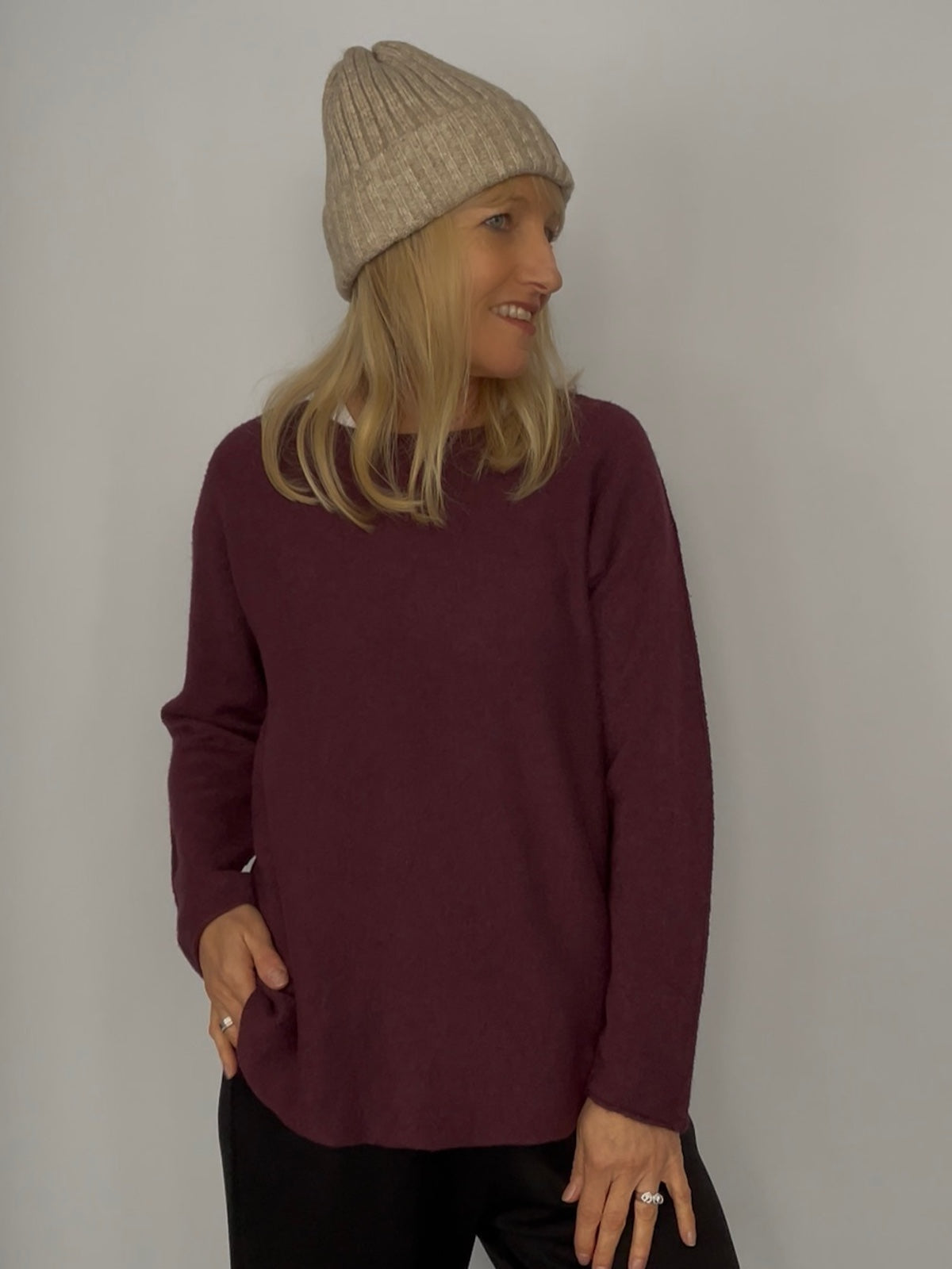 Pullover Micha in Burgund