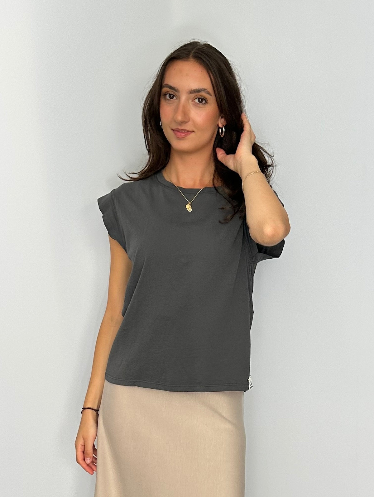 Shirt Miranda in Asphalt