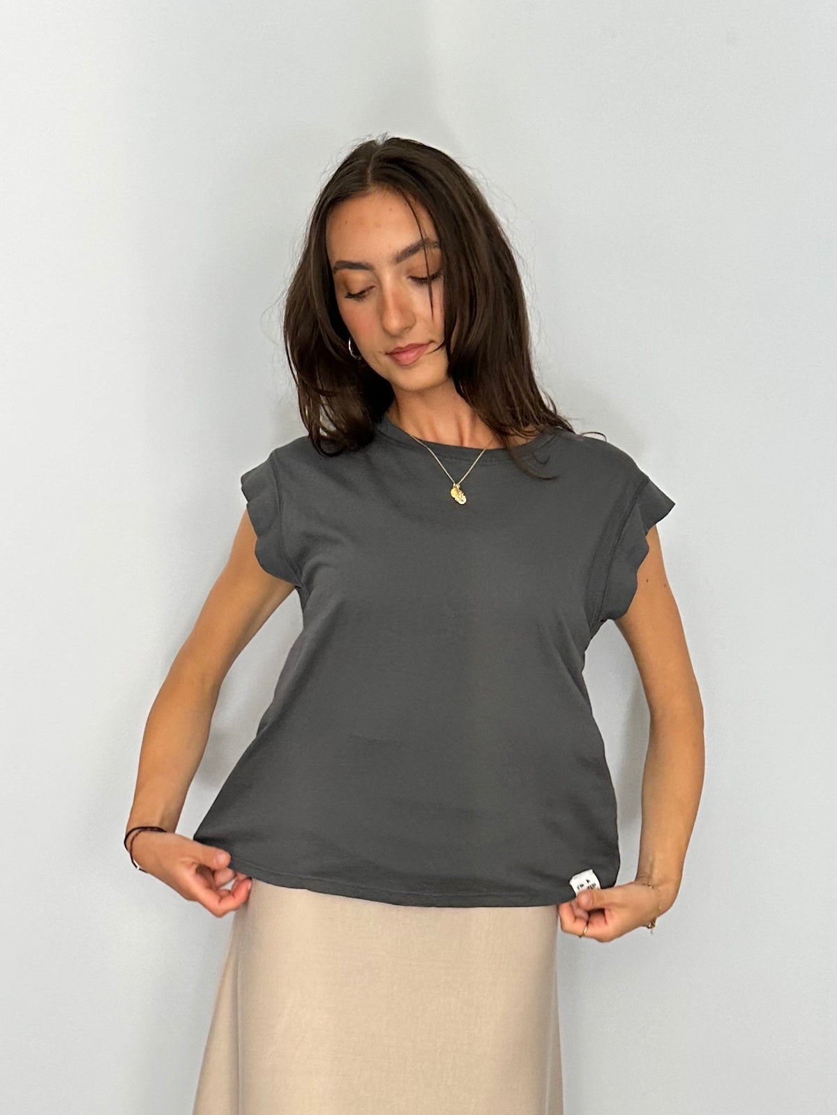 Shirt Miranda in Asphalt