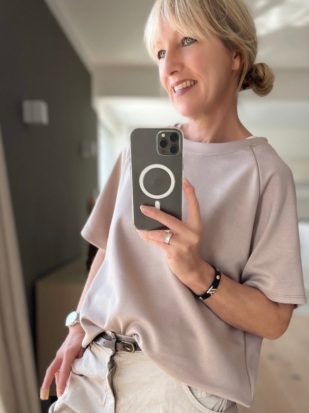 Shirt Nicole in Taupe