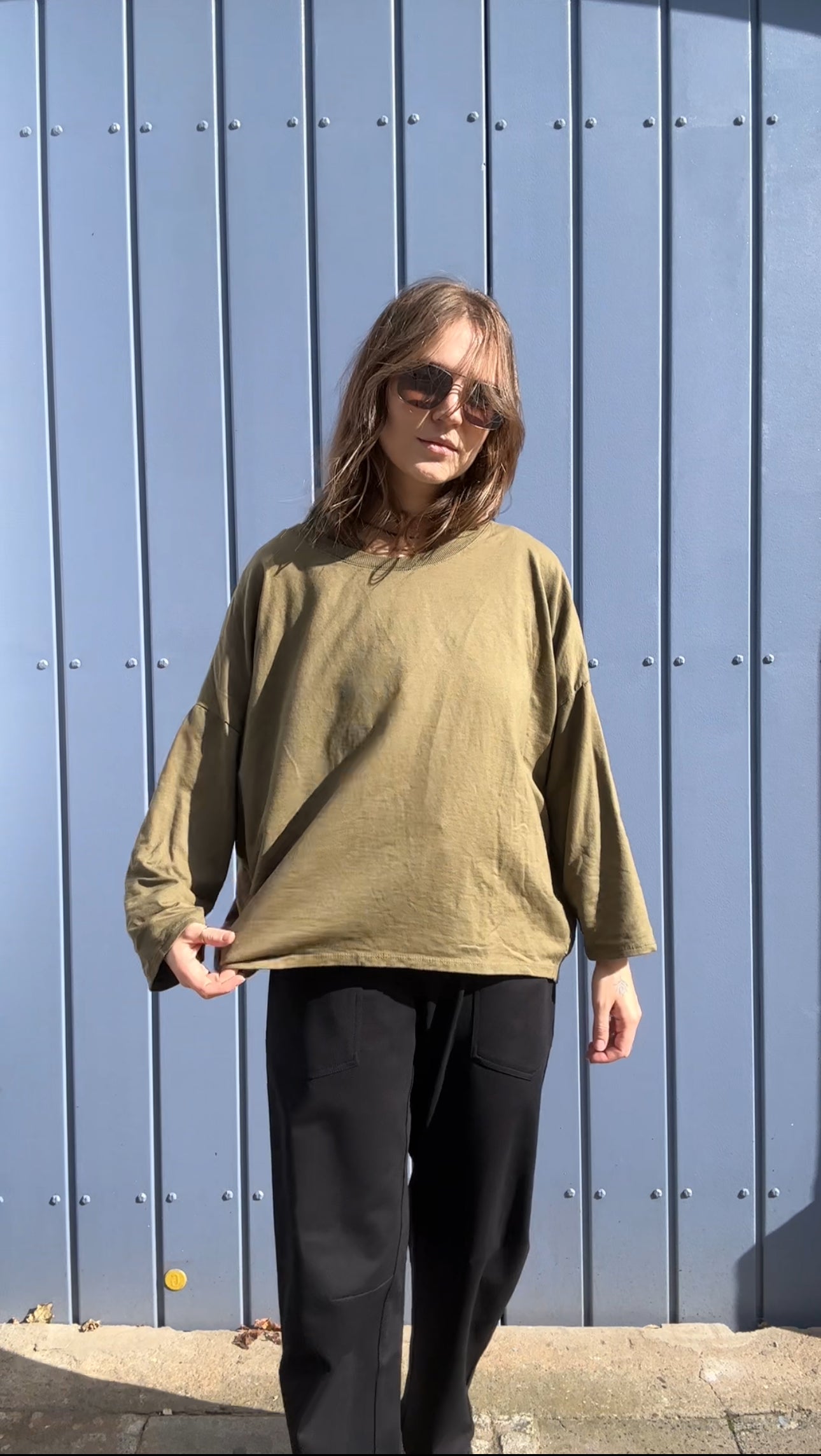 Sweatshirt Kate Nr. 3 in Olive