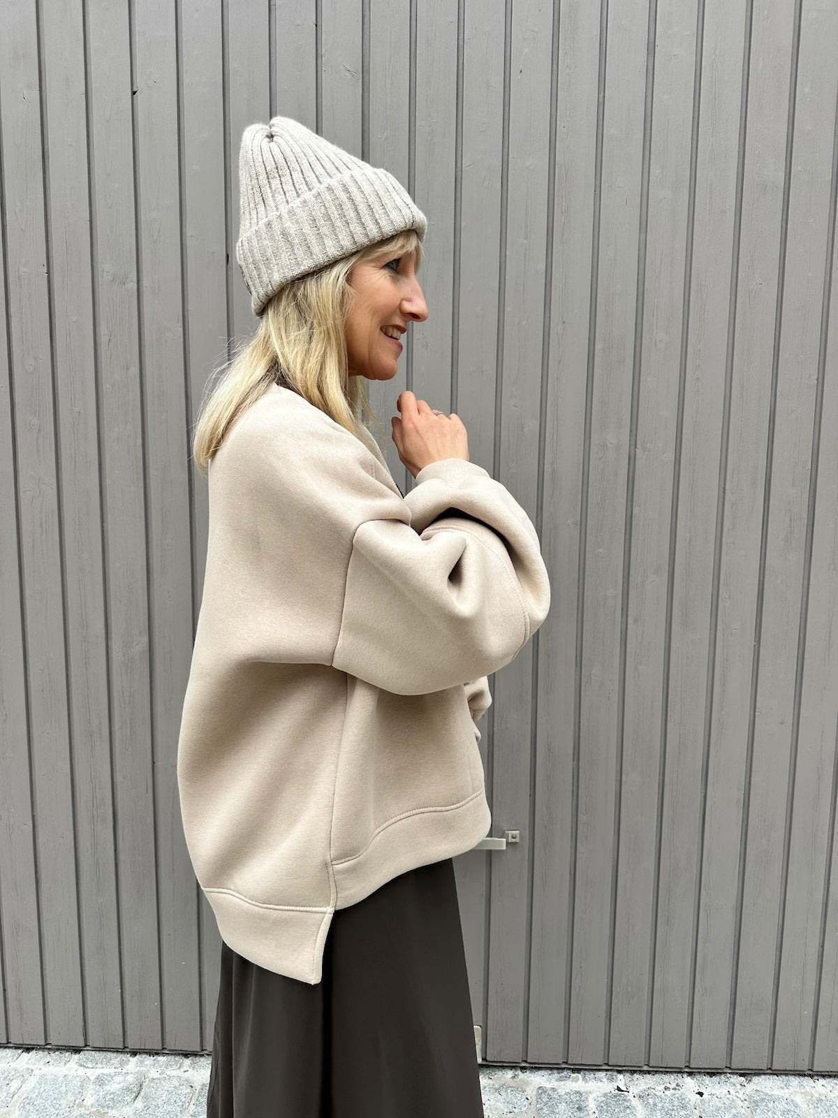 Sweatshirt Los Angeles in Beige