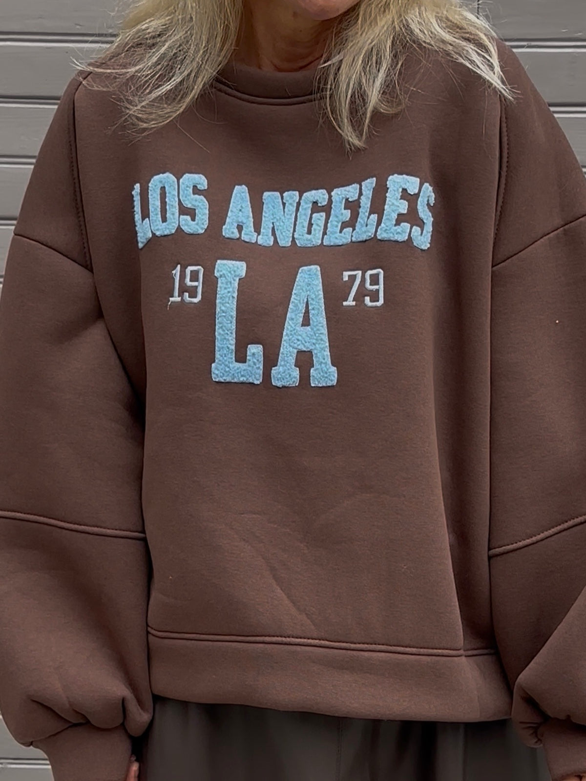 Sweatshirt Los Angeles in Braun