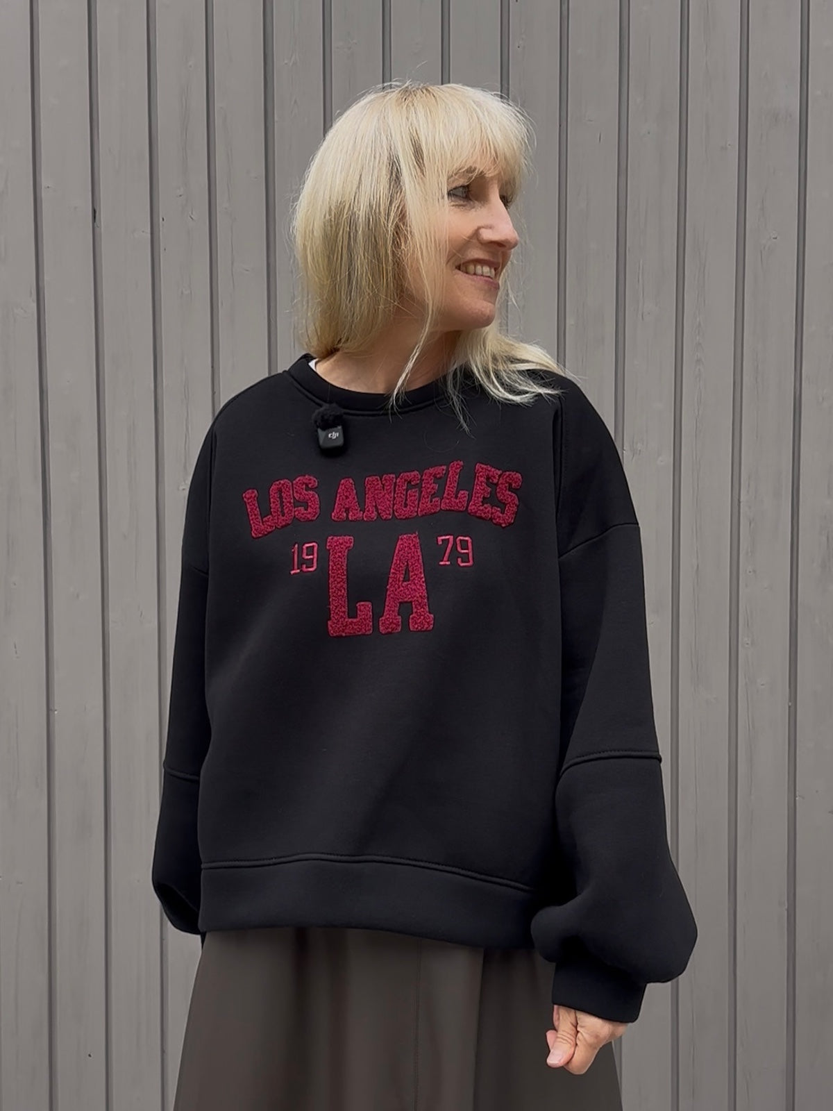 Sweatshirt Los Angeles in Schwarz