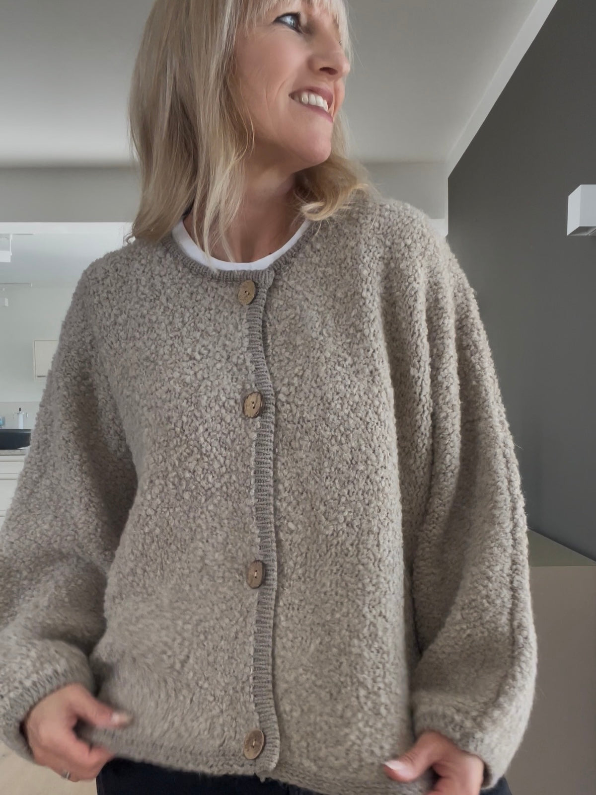 Cardigan Marla in Greige