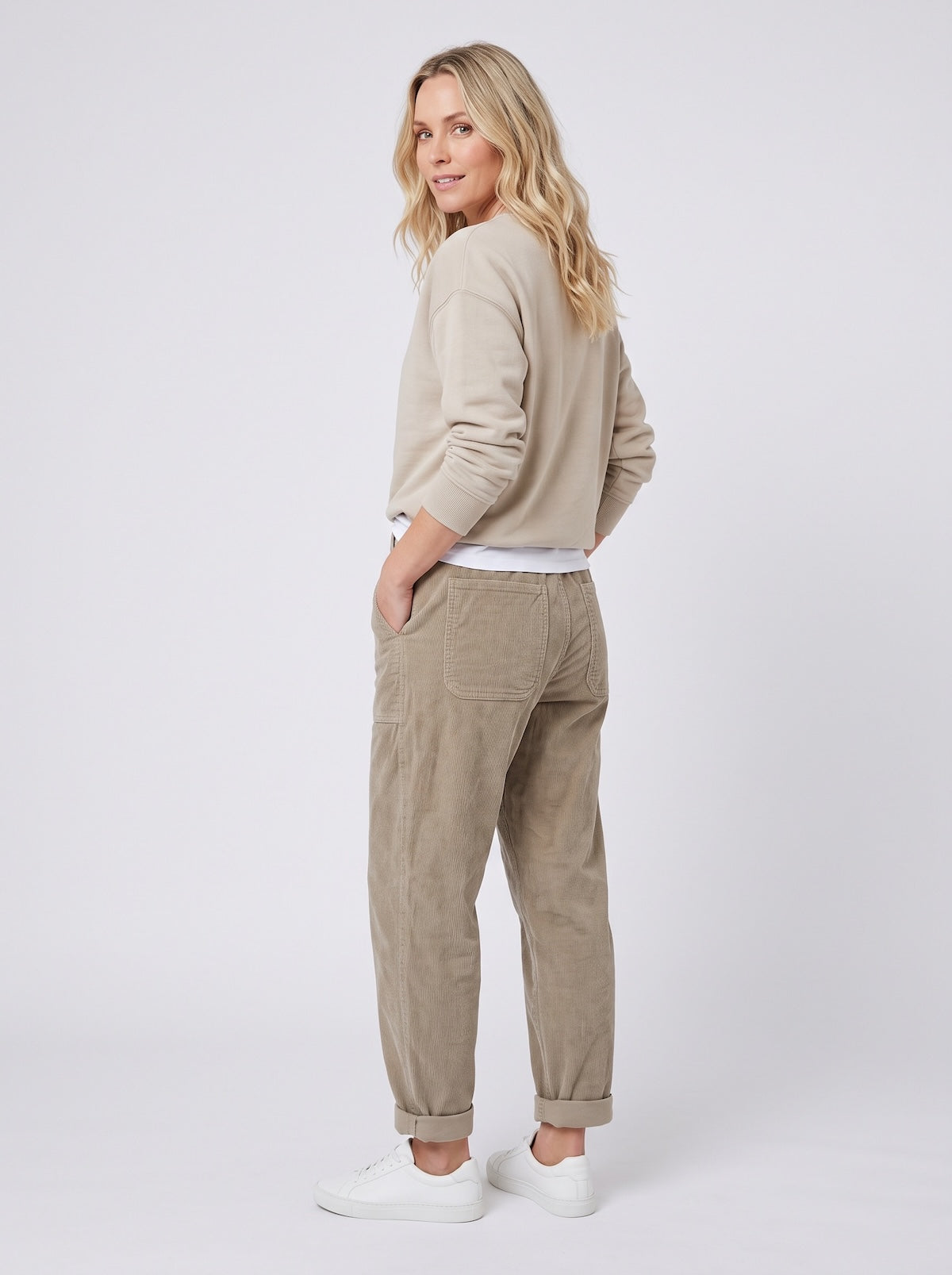 Cordhose Lenno in Greige